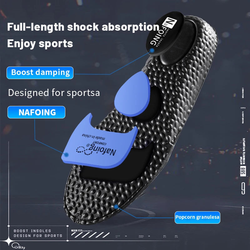 Sport Insoles for Shoes Sole Shock Absorption Deodorant Breathable Cushion Running Insoles for Feet Man Women Massage Care Pads