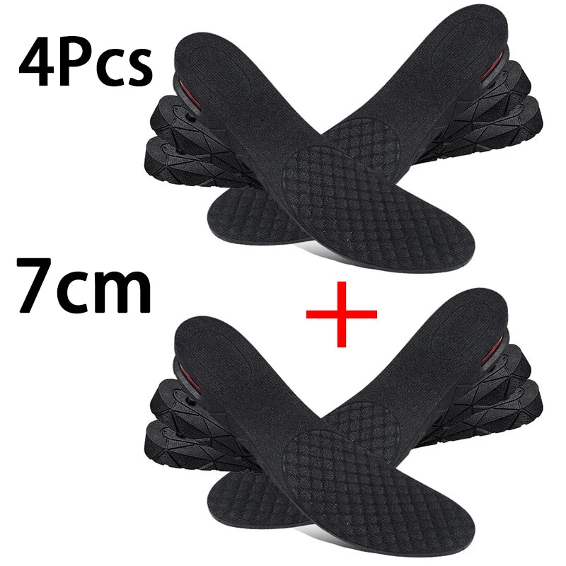 1Pair Height Increase Insole Feet Templates 3/5/7/9Cm Variable Height Shoes Insoles Air-Cushioned Shock-Absorbing Sports Insole