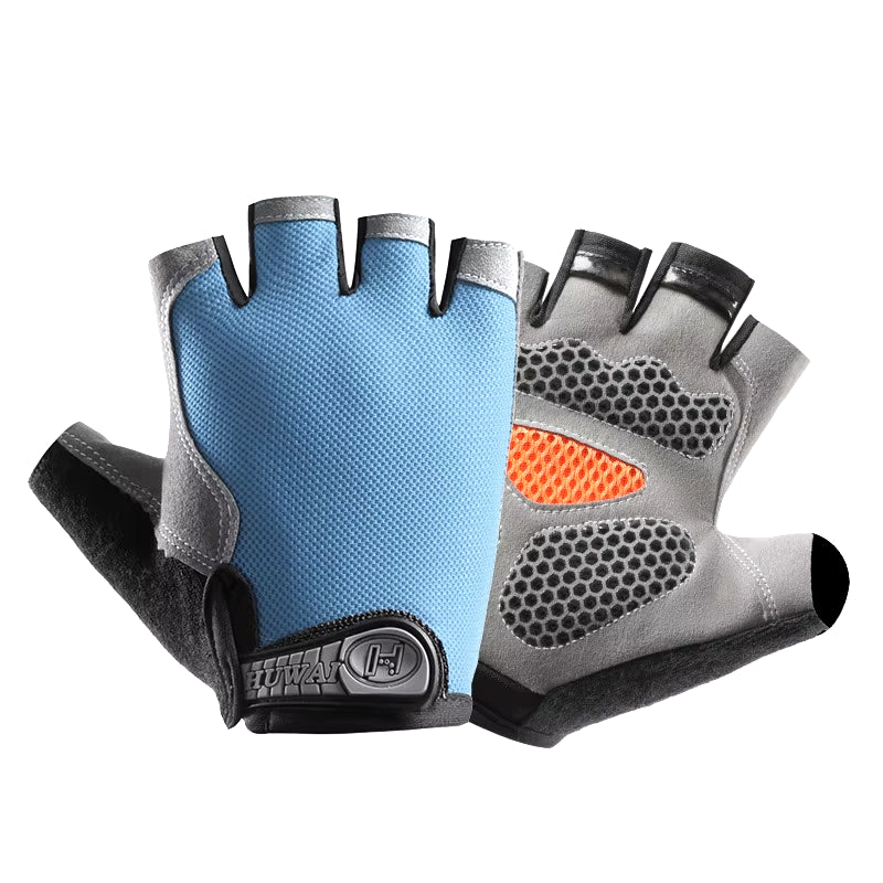 Professional Gym Fitness Breathable Anti-Slip Women Men Half Finger Summer Fishing Cycling Fingerless Gloves Female Bicycle Bike
