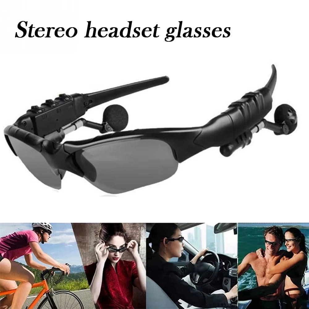 Bluetooth Wireless Polarized Sunglasses Uv-Protection Polarized Lenses Sunglasses Headphones for Meeting Travel Hiking Sports