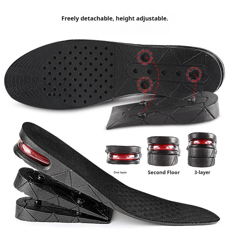 1Pair Height Increase Insole Feet Templates 3/5/7/9Cm Variable Height Shoes Insoles Air-Cushioned Shock-Absorbing Sports Insole