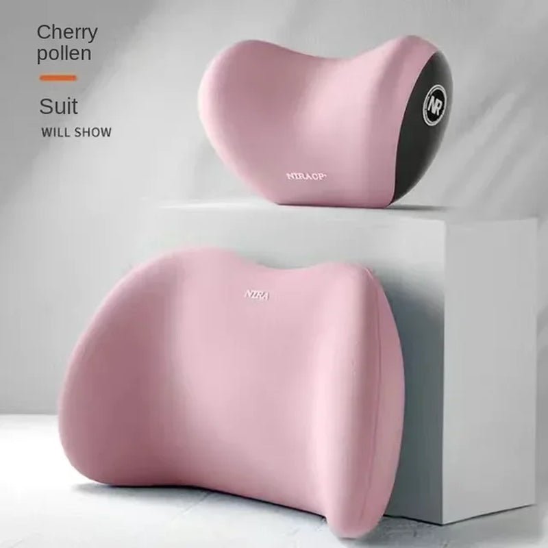 Car Memory Foam Neck Pillow Protection Lumbar Backrest Cushion Lumbar Cushion Car Headrest Cushion