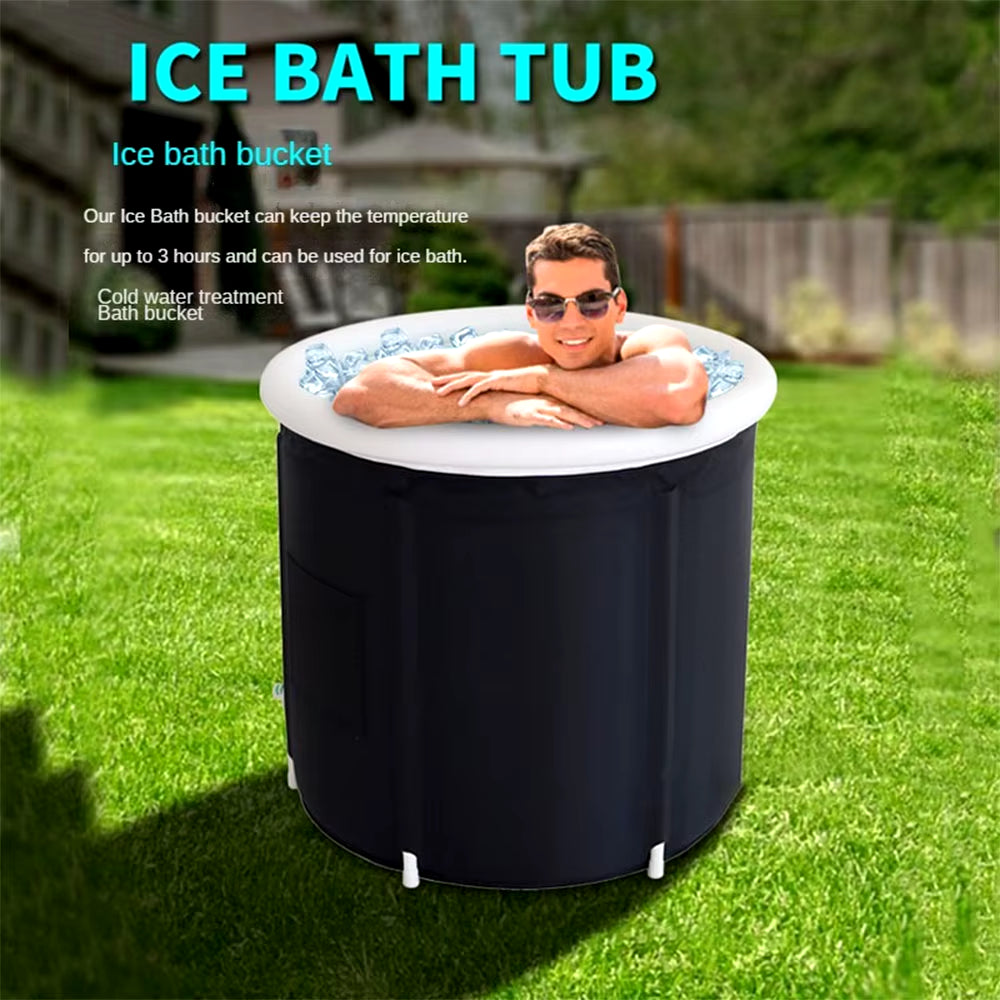 Ice Bath Portable Collapsible Bathtub Thicken Large Adult Inflatable Bath Bucket Outdoor Water Therapy Cold Plunge Tub