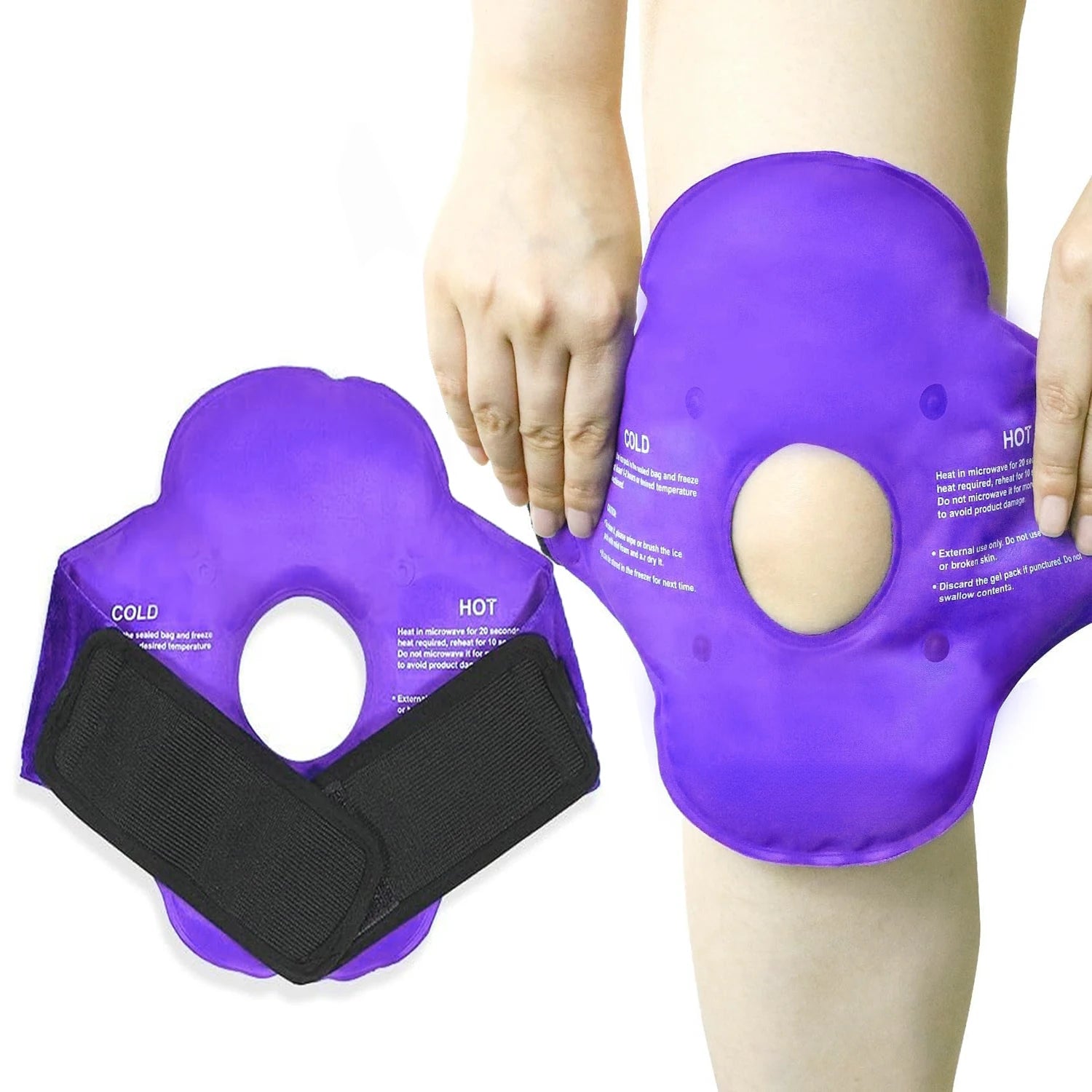 Ice Pack for Knee Pain Relief Reusable Gel Ice Wrap for Leg Swelling Replacement Surgery Cold Compress Therapy for Arthritis