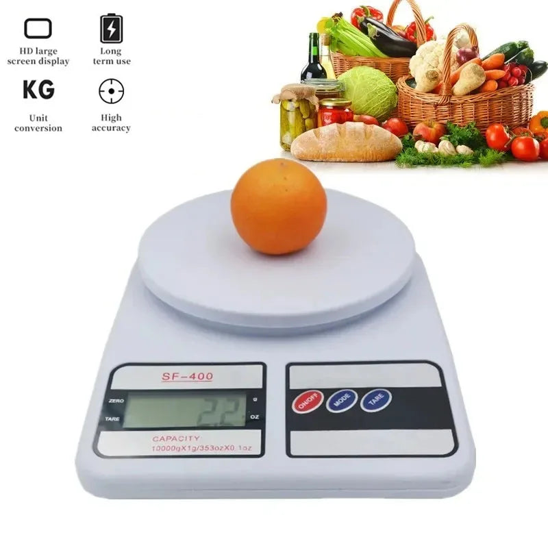 Digital Kitchen Scale 10Kg/1G High-Precision LED Electronic Scales Portable Food Weight Balance Measuring Home Kitchen Tools