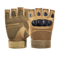Tactical Hard Knuckle Half-Finger Gloves Men'S Combat Hunting Shooting Paintball Duty - Fingerless