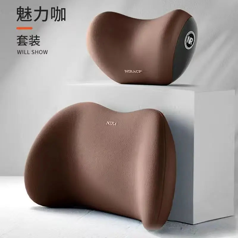 Car Memory Foam Neck Pillow Protection Lumbar Backrest Cushion Lumbar Cushion Car Headrest Cushion