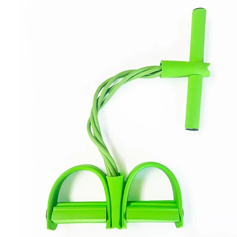 Four-Tube Pedal Tensioner Multi-Functional Household Fitness Equipment Yoga Abdominal Strengthening Elastic Band Tension Rope