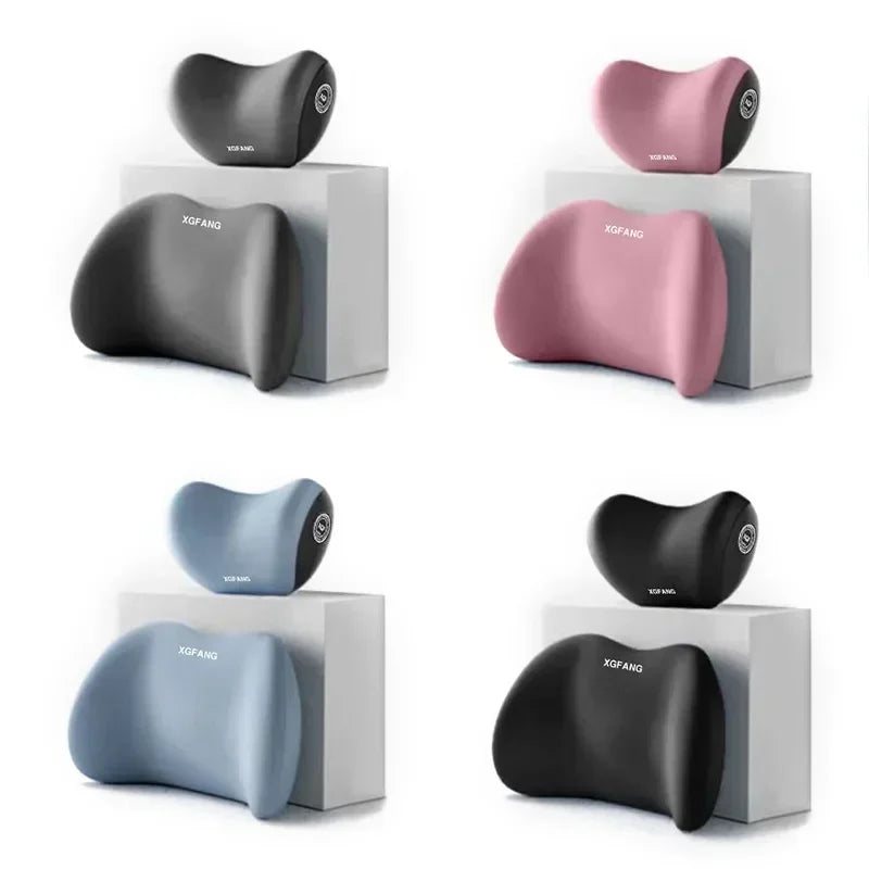 Car Memory Foam Neck Pillow Protection Lumbar Backrest Cushion Lumbar Cushion Car Headrest Cushion