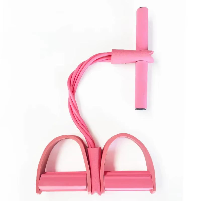 Four-Tube Pedal Tensioner Multi-Functional Household Fitness Equipment Yoga Abdominal Strengthening Elastic Band Tension Rope