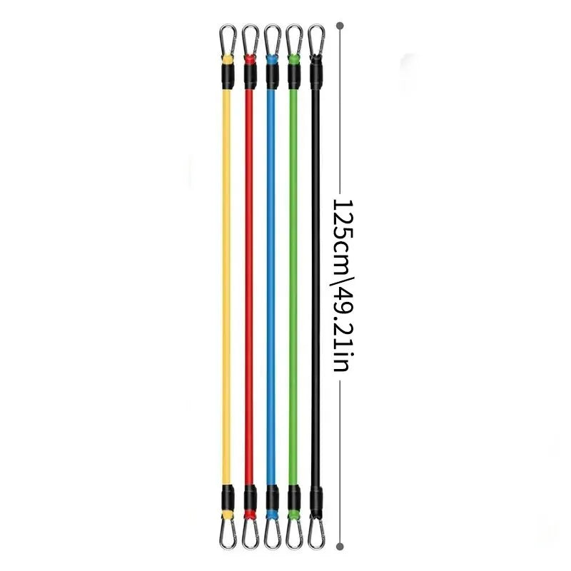 11Pcs/Set Pull Rope, Resistance Bands, Portable Fitness Equipment, Ankle Strap, Chest Expander, Elastic Exercise Band