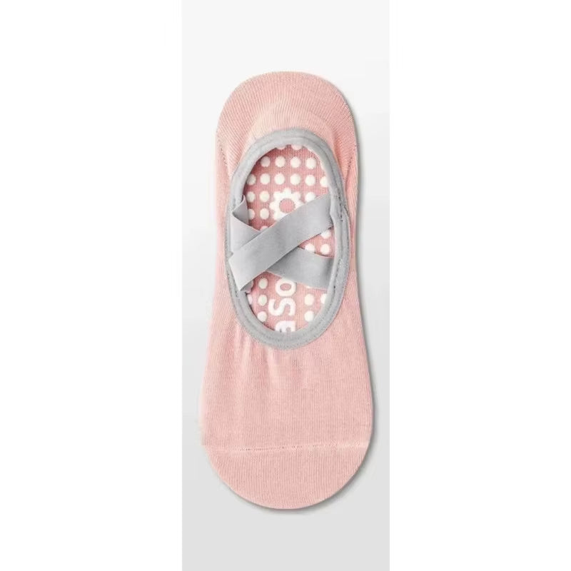 Pilates Yoga Socks Non-Slip Woman Socks Sports Fitness Silicone Breathable Summer Bandage Dance Ballet Solid Cycling Running
