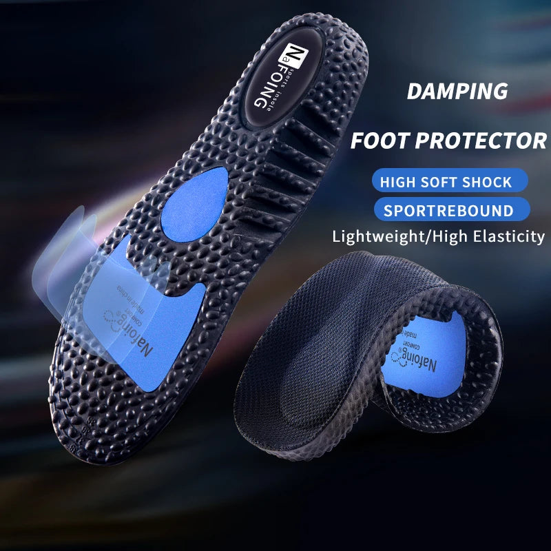 Sport Insoles for Shoes Sole Shock Absorption Deodorant Breathable Cushion Running Insoles for Feet Man Women Massage Care Pads