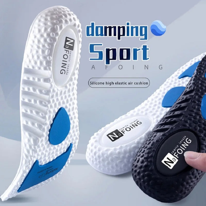 Sport Insoles for Shoes Sole Shock Absorption Deodorant Breathable Cushion Running Insoles for Feet Man Women Massage Care Pads