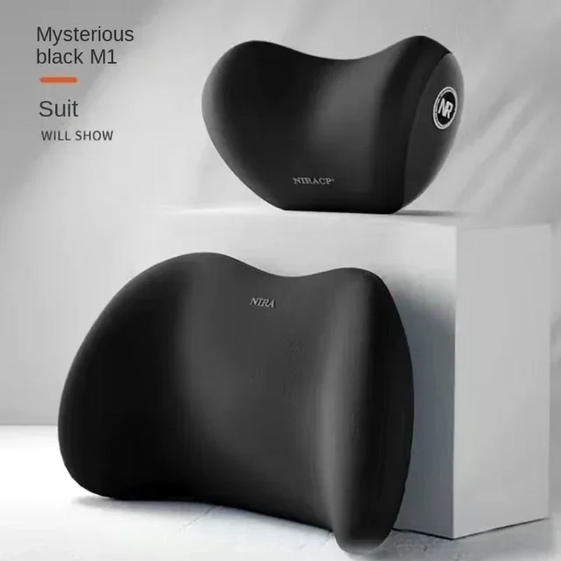 Car Memory Foam Neck Pillow Protection Lumbar Backrest Cushion Lumbar Cushion Car Headrest Cushion