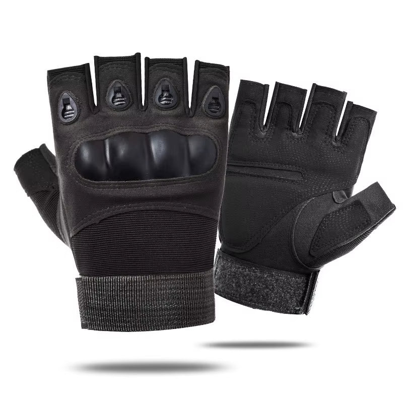 Tactical Hard Knuckle Half-Finger Gloves Men'S Combat Hunting Shooting Paintball Duty - Fingerless