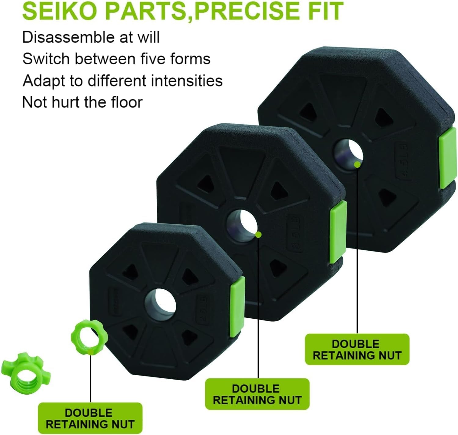 4-In-1 Adjustable Dumbbell Set, 30/44/66/88 Lbs Free Weights Set with Connector, Fitness Exercise Equipment Used as Kettlebells, Barbell, Push up Stand, Weights Set for Home Gym Suitable Women/Men