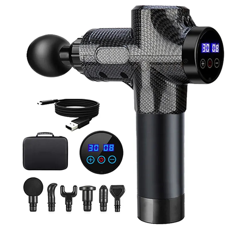 Deep Tissue Massage Gun Portable Facial Muscle Massager Massage Pistool for Back Neck Body Muscle Fitness Tool
