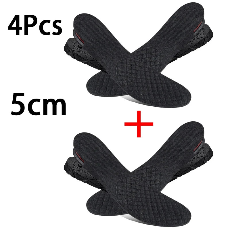 1Pair Height Increase Insole Feet Templates 3/5/7/9Cm Variable Height Shoes Insoles Air-Cushioned Shock-Absorbing Sports Insole