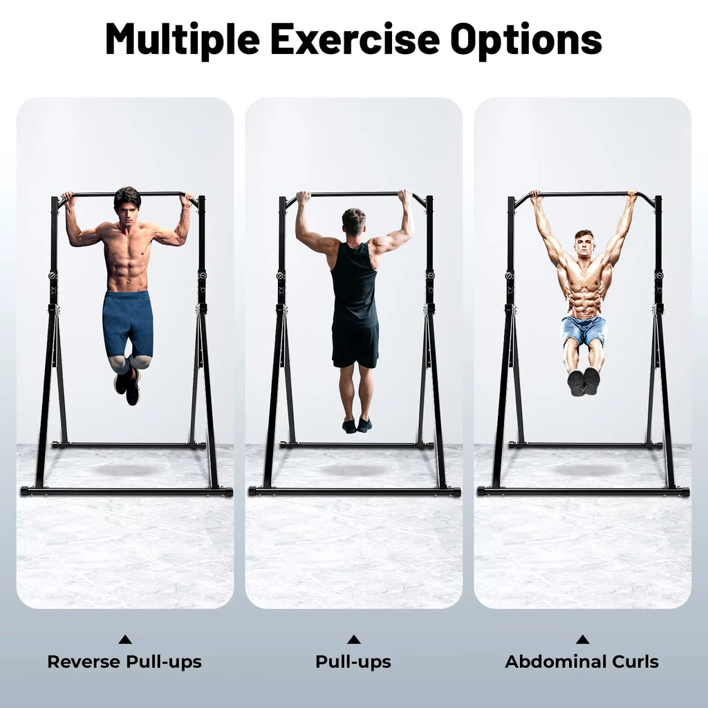 Adjustable Height Home Pull up Bar Gymnastics Practice Bar Triangular Pull up Station for Home Gym Strength Training Equipment