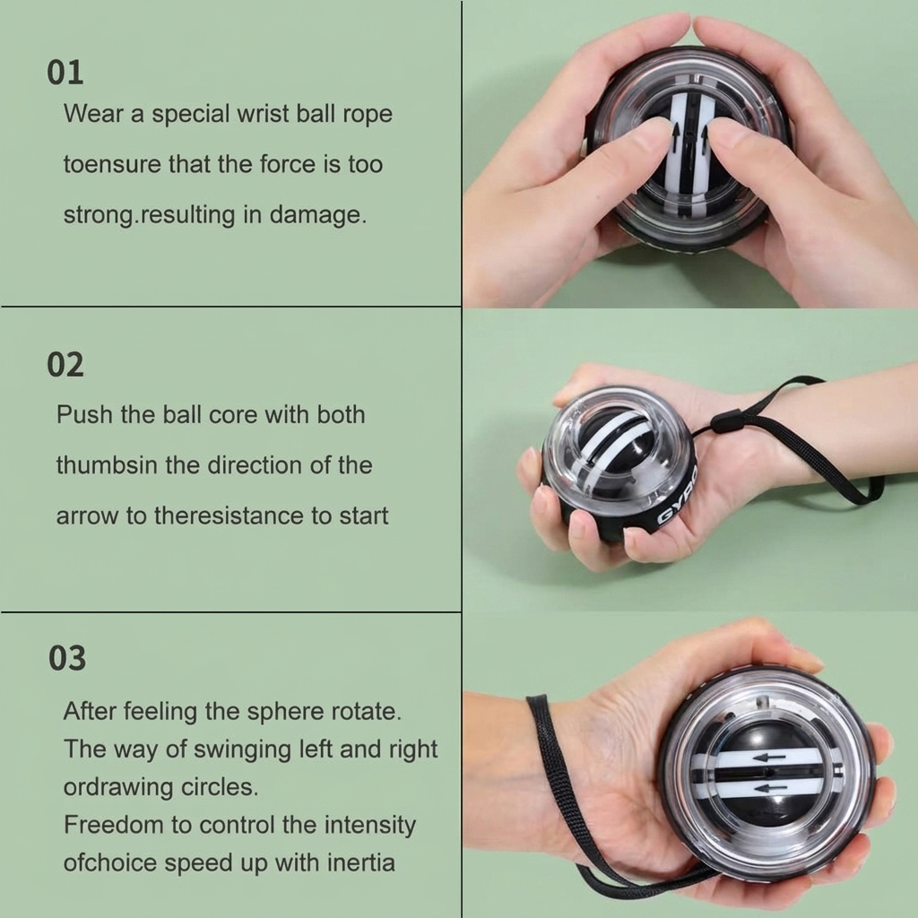 ZenPeak Wrist Gyro Power Trainer Ball