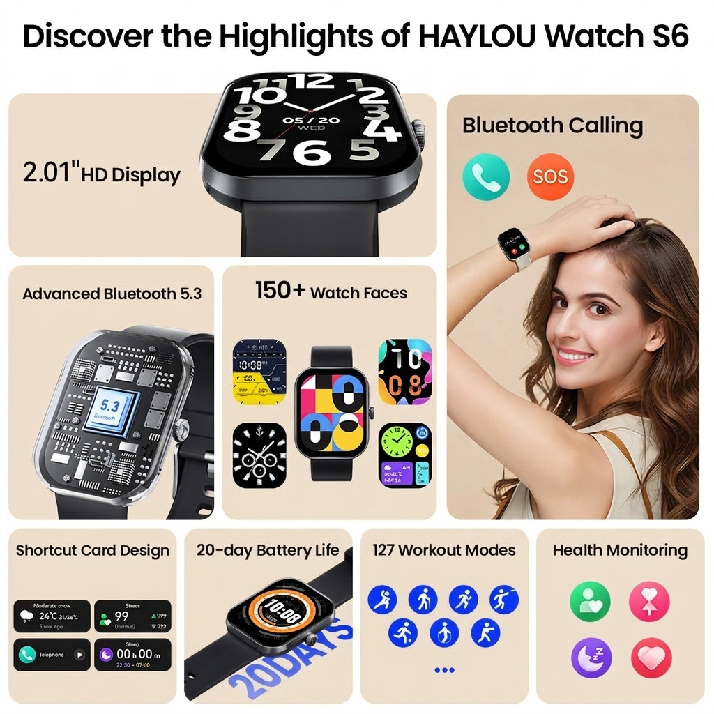 ZenPeak Waterproof Smartwatch with Voice Calling